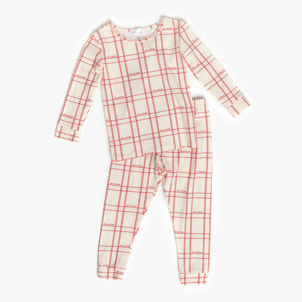 Toddler Holiday Plaid two-piece pajama set