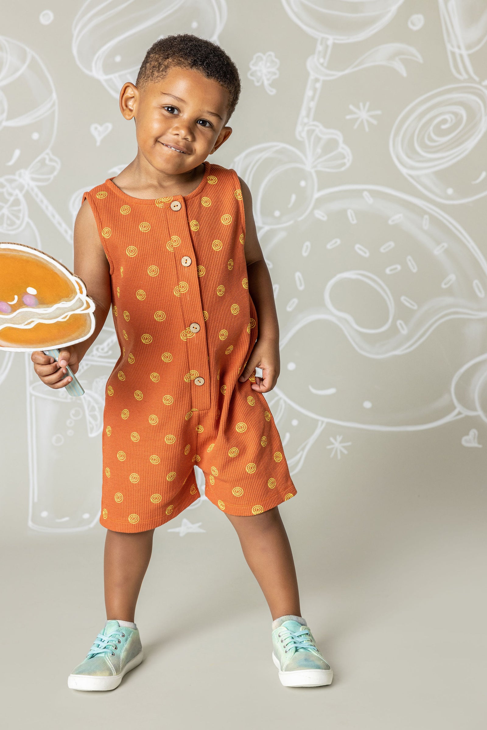 Lollipop Swirl Waffle Knit Romper – Hello Society