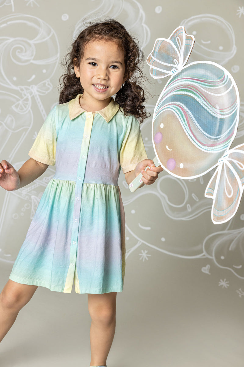 Rainbow Ombre Unisex Shirt Dress 3T Rainbow Ombre Unisex Shirt Dress 3T